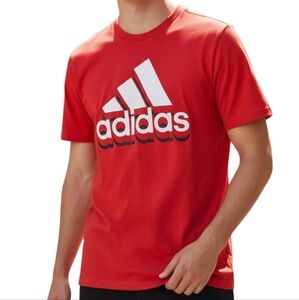 Essential Red adidas Tee - Men's Large - Casual & Athletic